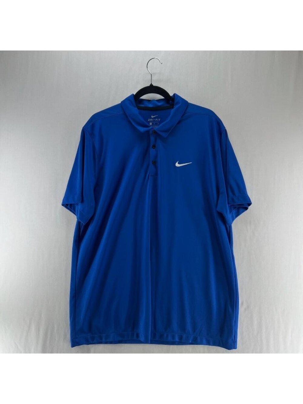 Nike Dri-FIT Swoosh Golf Polo Shirt Mens XL Short Sleeve Performance Royal Blue